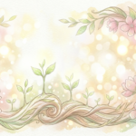 2026年5月の潜在数秘術メッセージ・自分を育む水彩画イラスト